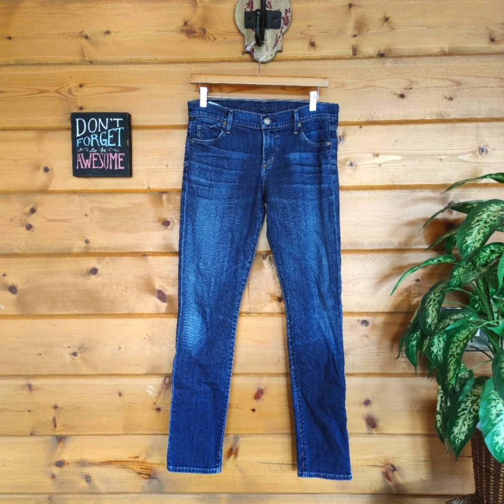 Citizens of‎ Humanity 💜 Avendon Low Rise Skinny Jeans Dark Stone Wash Stretch